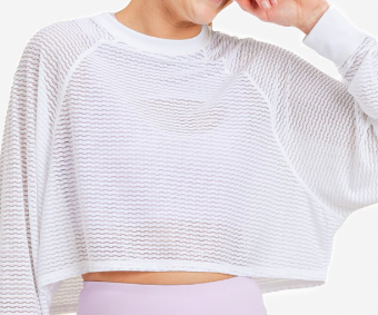 Trellis Mesh Cropped Top