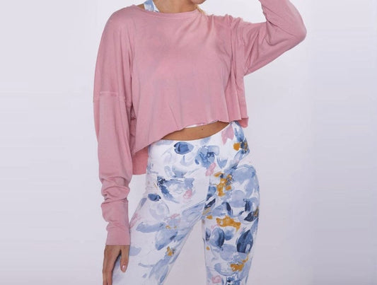 Long Sleeve Crop with Pleat