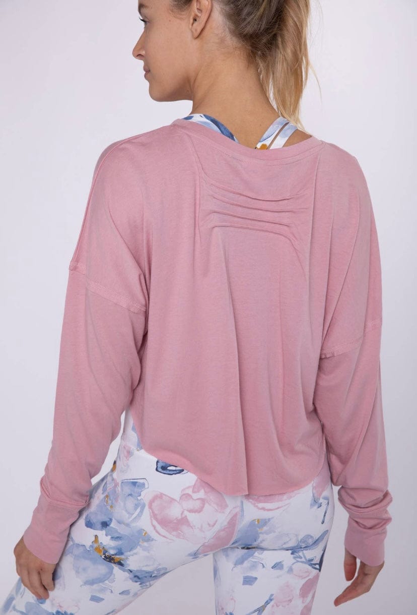 Long Sleeve Crop with Pleat